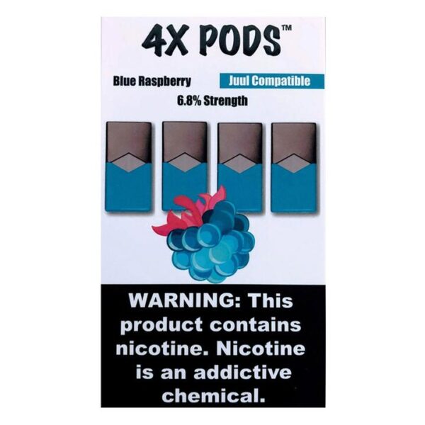4X Blue Raspberry 4 Pods