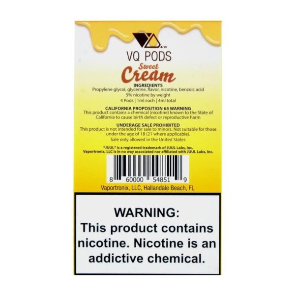 VQ PODS Sweet Cream 4 Pods - Image 3