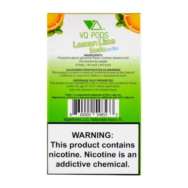 VQ PODS Lemon Lime Soda On Ice 4 Pods - Image 2