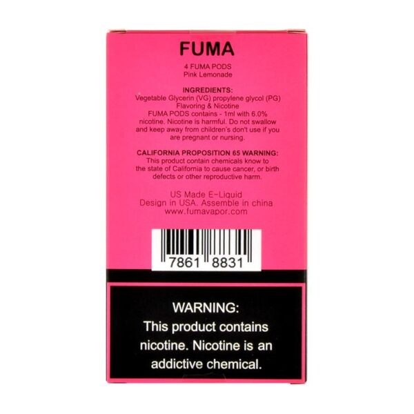 Fuma Pink Lemonade 4 Pods - Image 2
