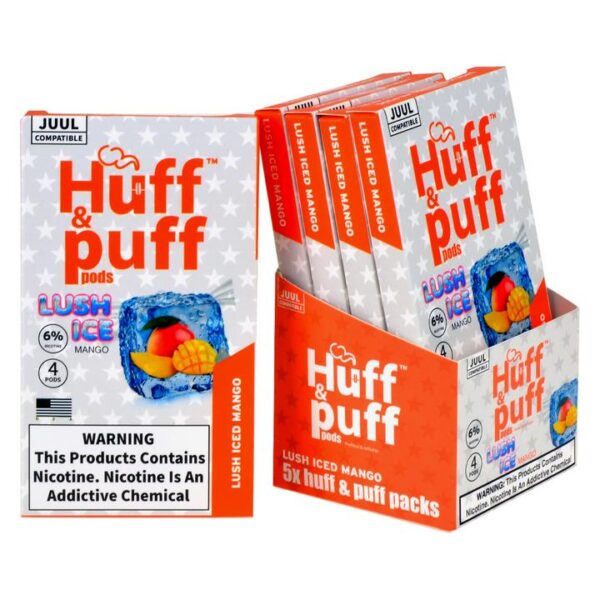 Huff & Puff Lush Iced Mango 4 Pods - Image 3