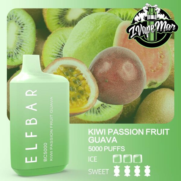 ELF BAR BC5000 & KIWI PASSION FRUIT GUAVA