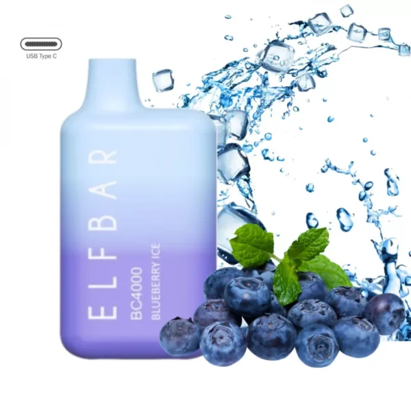ELF BAR BC4000 - BLUEBERRY ICE 5% - RECHARGEABLE